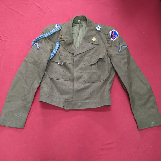 WWII ODM-1950 38 Long Army Ike Wool Vintage Jacket (aa13-41)