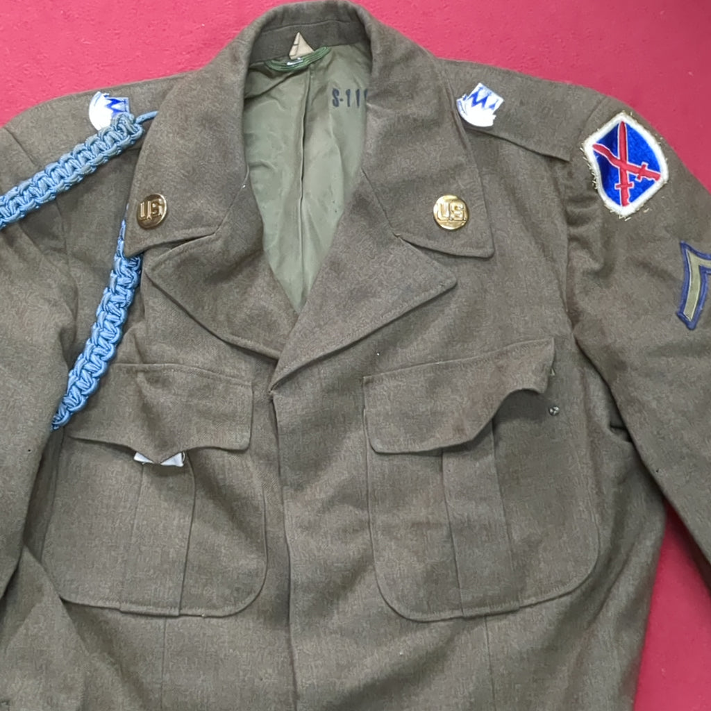 WWII ODM-1950 38 Long Army Ike Wool Vintage Jacket (26a41)