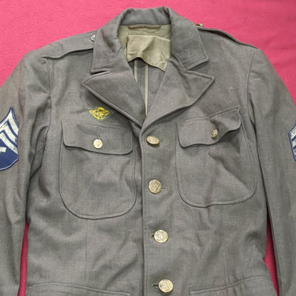 WWII 1941 35 Long 35L Army Wool Uniform Vintage Jacket (aa13-65)