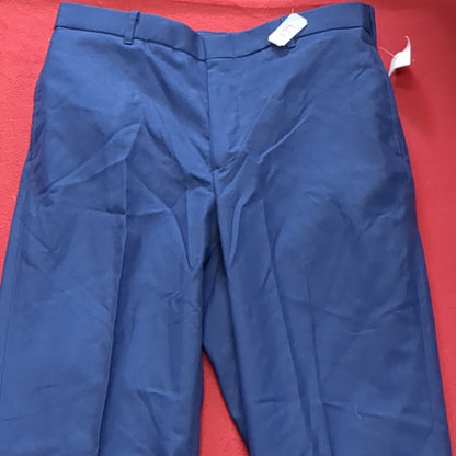 US Army ASU 33 Regular Enlisted Unhemmed Unstriped Pants Trouser Dress Blue (aa08-177)