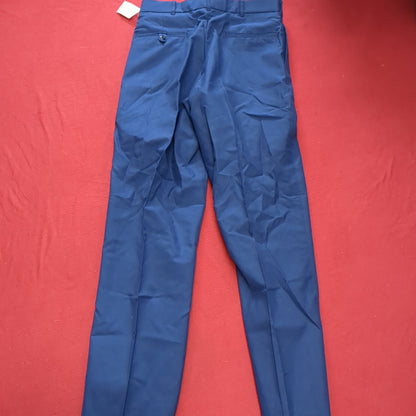 US Army ASU 32 Regular Enlisted Unhemmed Unstriped Pants Trouser Dress Blue (31a189)