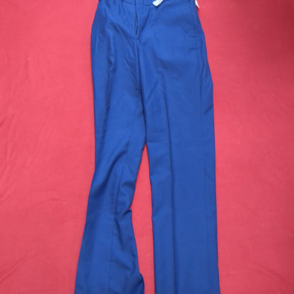 US Army ASU 33 Regular Enlisted Unhemmed Unstriped Pants Trouser Dress Blue (30a10)