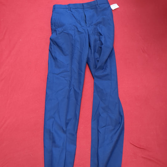 NWT US Army ASU 34 Regular Enlisted Unhemmed Unstriped Pants Trouser Dress Blue (aa14-11)