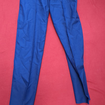 NWT US Army ASU 34 Regular Enlisted Unhemmed Unstriped Pants Trouser Dress Blue (aa14-11)