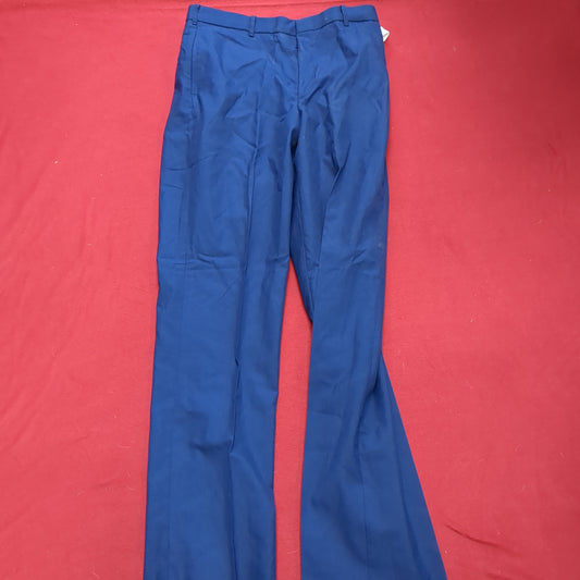 NWT US Army ASU 33 Regular Enlisted Unhemmed Unstriped Pants Trouser Dress Blue (aa14-14)