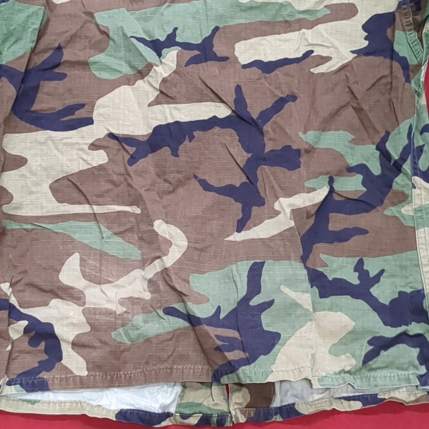 US Army Woodland Camo Hot Weather Coat Size Medium Short (aa14-25)