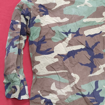 US Army Woodland Camo Hot Weather Coat Size Medium Short (aa14-25)