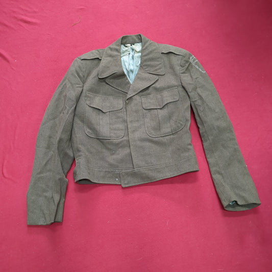 Vintage WWII 1952 38L IKE M-1950 Jacket, Field, Wool OD Good Condition (aa15-AUG78)