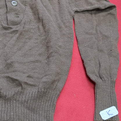 '89 Medium Man's OD Wool Sweater Vintage (j09 ab02-k)