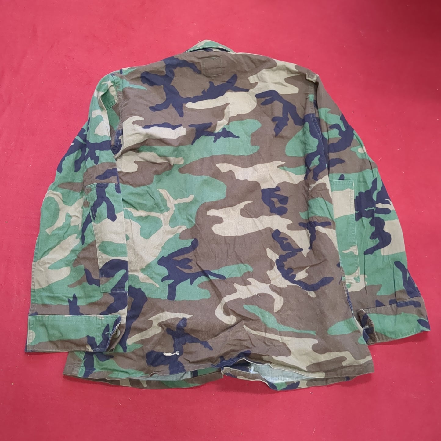 US Army Woodland Camo Temperate Coat Size Medium Short (aa01-21)