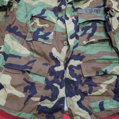 US Army Woodland Camo Combat Coat Size Medium Short (aa01-28)