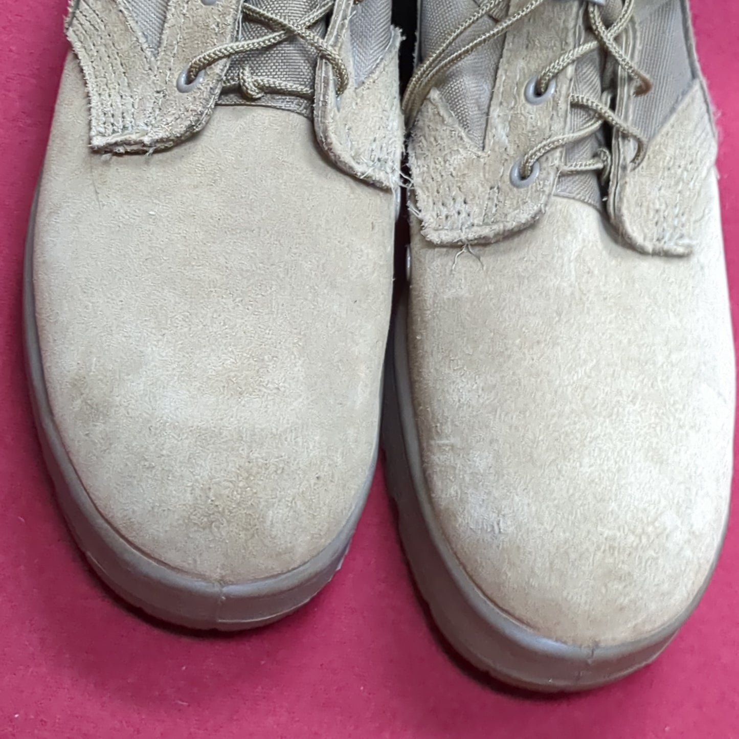 US Army 10 R Standard Issue Vinram Hot Weather Combat Boots Coyote 499 Tan (12g 12n- db13-AUG94)