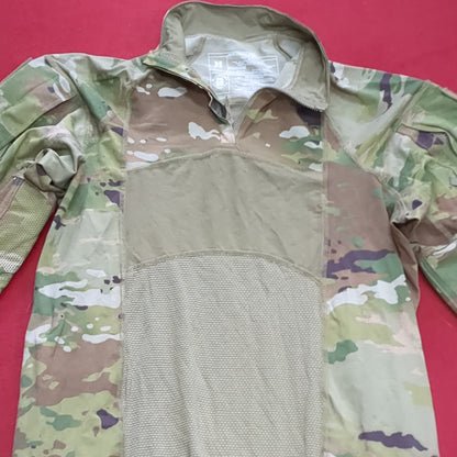 US Army Medium 1/4 Quarter Zip Type 2 Combat OCP Multicam FRAC Top Shirt excellent condition (fa09-enu69)