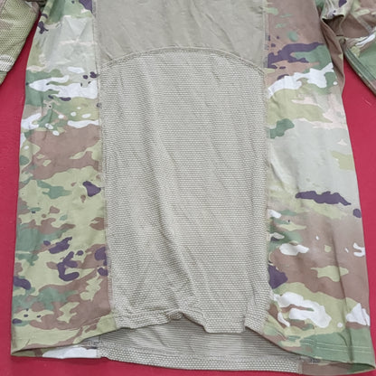 US Army Medium 1/4 Quarter Zip Type 2 Combat OCP Multicam FRAC Top Shirt excellent condition (fa09-enu69)