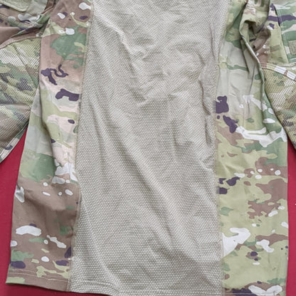 US Army Medium 1/4 Quarter Zip Type 2 Combat OCP Multicam FRAC Top Shirt excellent condition (fa09-enu69)