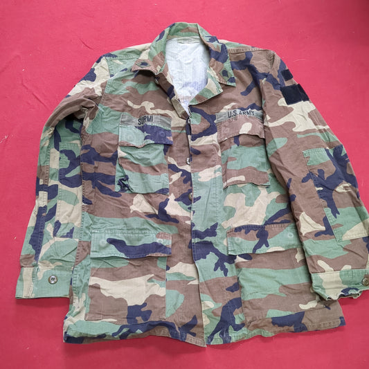 US Army Woodland Camo Hot Weather Combat Coat Size Medium Regular (aa03-21)