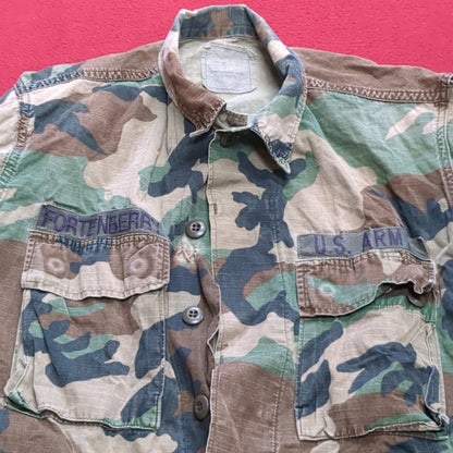 US Army Small Short BDU Woodland Camo Top Jacket Uniform (aa05-1)