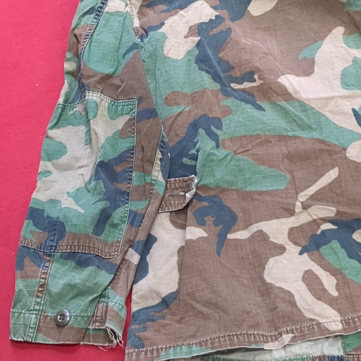 US Army Small Short BDU Woodland Camo Top Jacket Uniform (aa05-1)