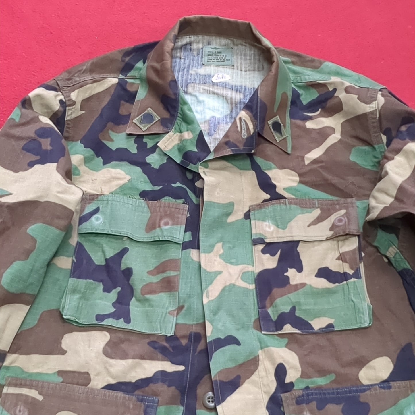 US Army Small X-Short BDU Woodland Camo Top Jacket Uniform (aa04-18)