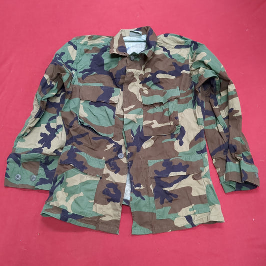 US Army Small Short BDU Woodland Camo Top Jacket Uniform (aa04-17)