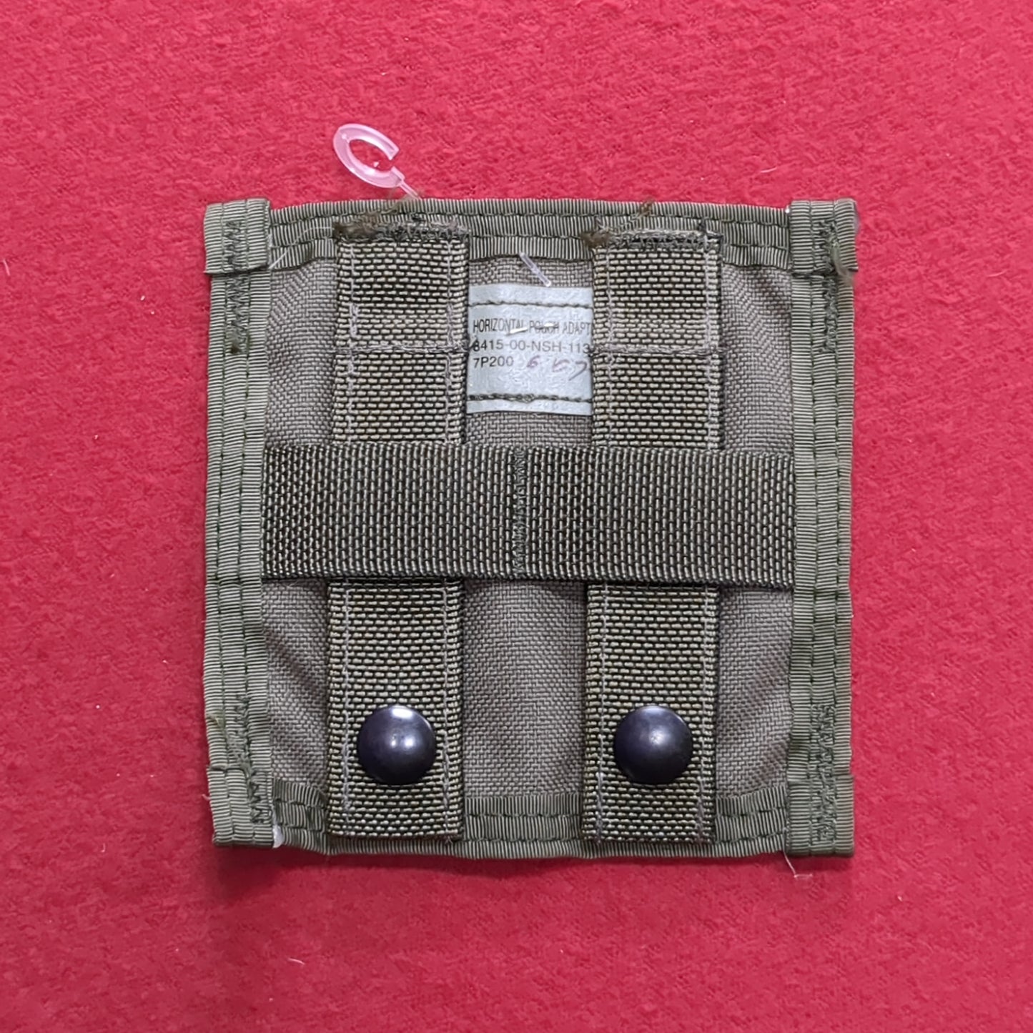 USED OD Green Molle Horizontal Pouch Adapter (06s28)