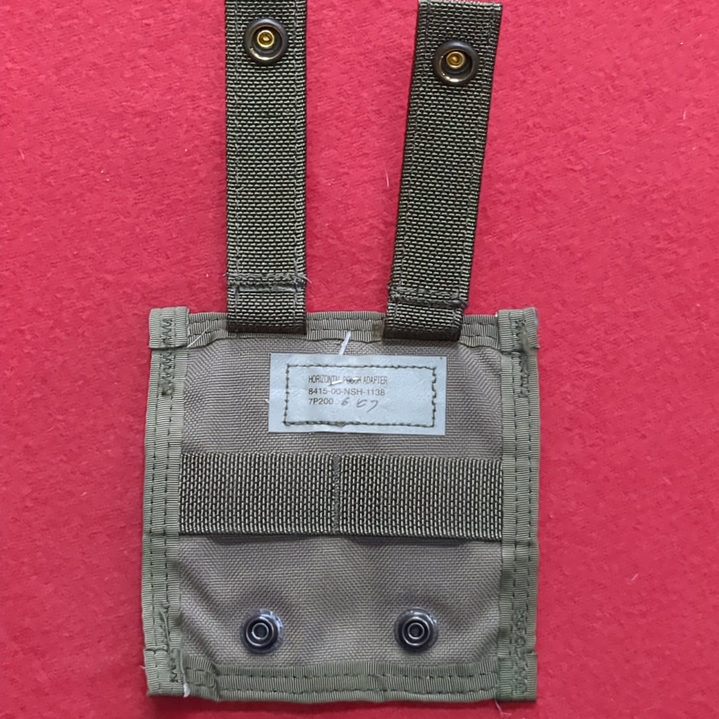 USED OD Green Molle Horizontal Pouch Adapter (06s28)