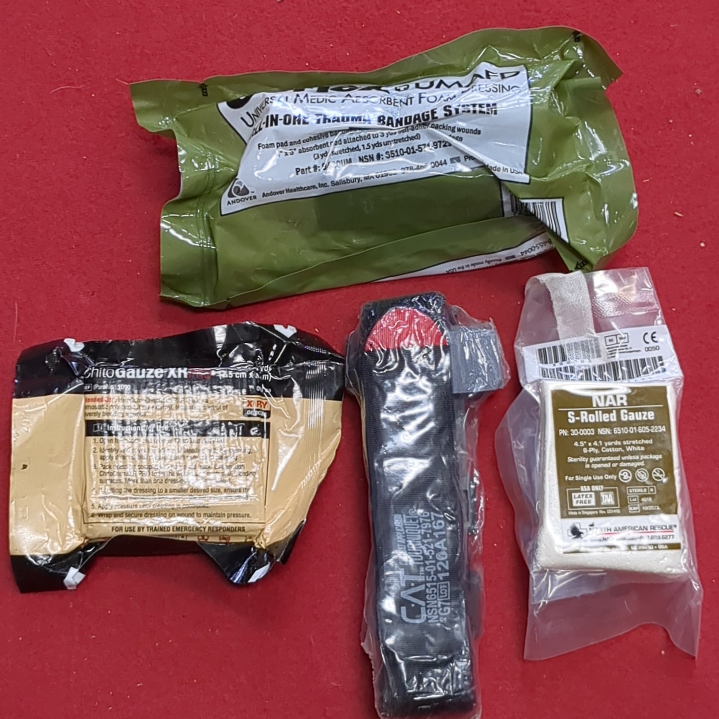 4pc Emergency Medical Trauma Survival Individual Kit (11Sj)