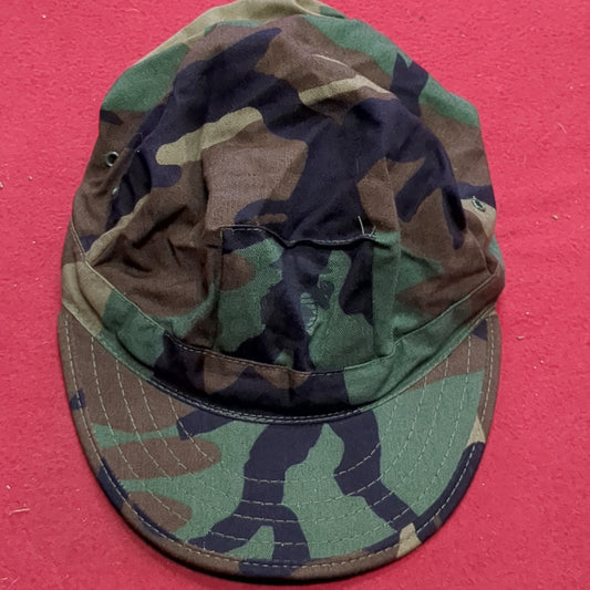 US Army Marine Corps X-Large Utility Cap BDU Woodland Camo (11s (ab10-10)