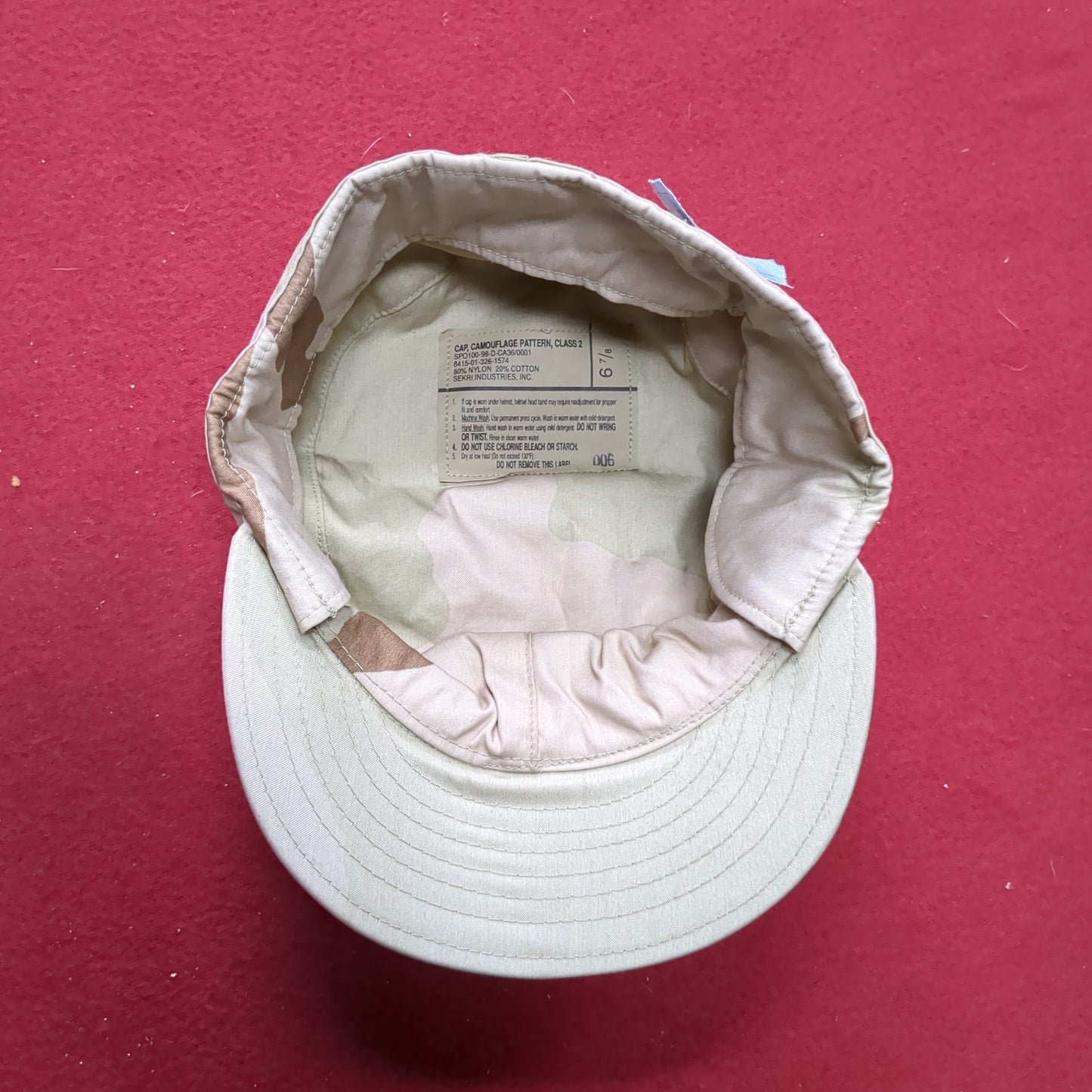 US Army Patrol Cap 6 7/8 DCU Desert Class 2 Camo (11s (ab10-7)