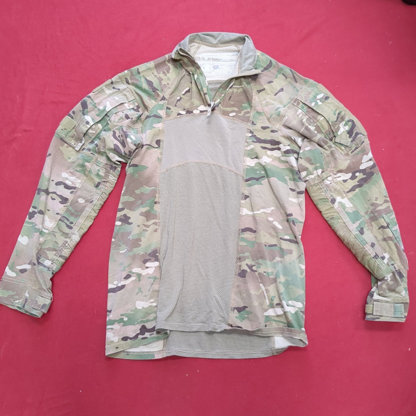 US Army Small 1/4 Quarter Zip Type 2 Combat OCP Multicam FRAC Top Shirt *fa09-MAR04*