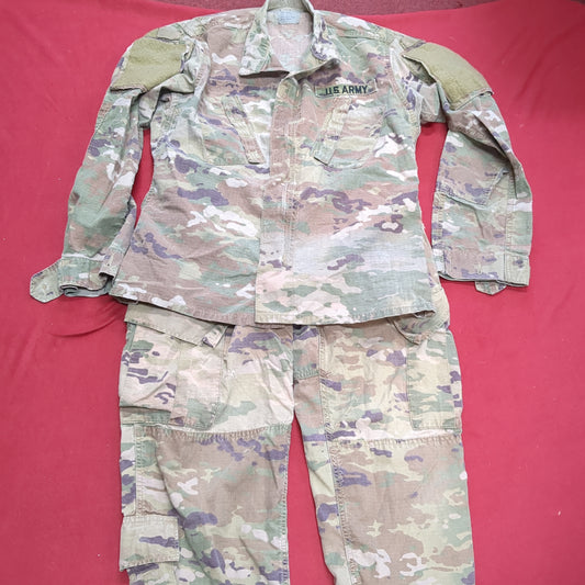 SET of US Army Small Regular OCP Uniform FRAC Top Pants (ocp12- ea08-AUG192)