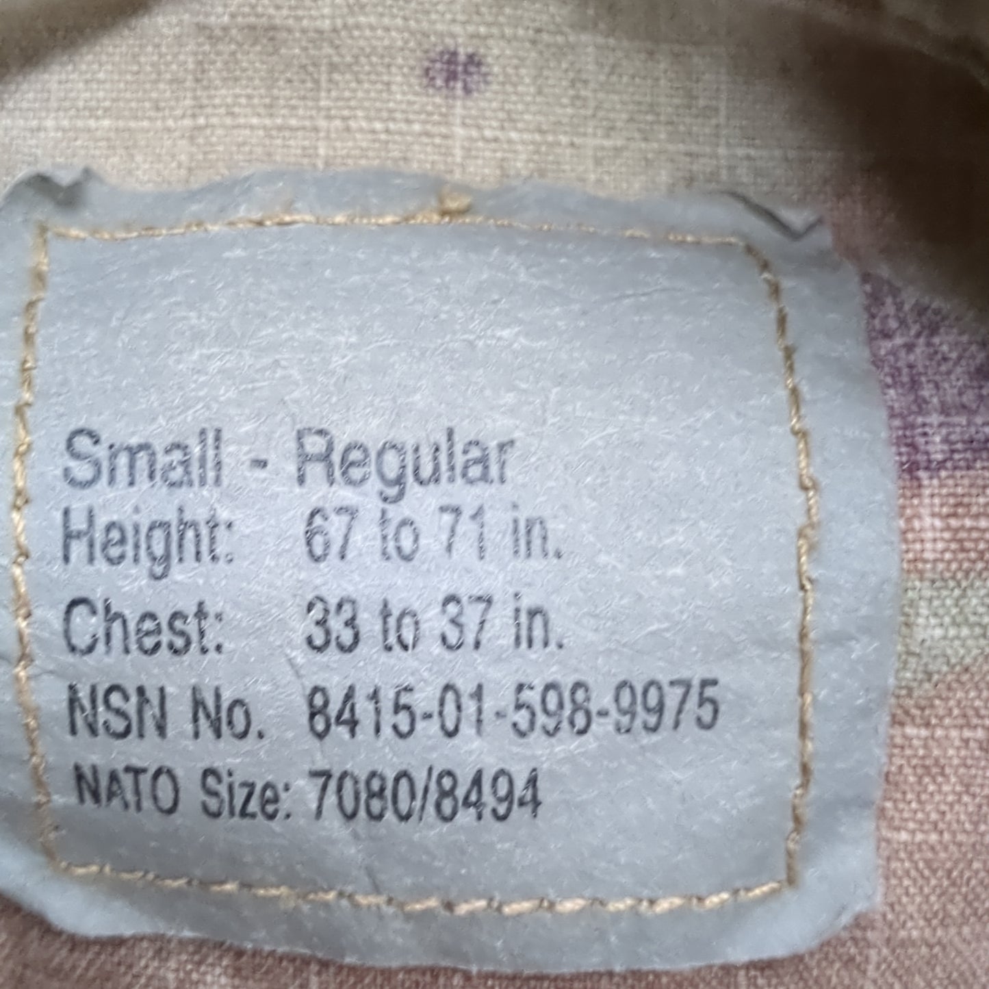 SET of US Army Small Regular OCP Uniform FRAC Top Pants (ocp12- ea08-AUG192)