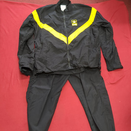 SET of APFU Large Long Jacket Pants Black Gold Cold Weather Excellent Condition (fb10-AUG197)