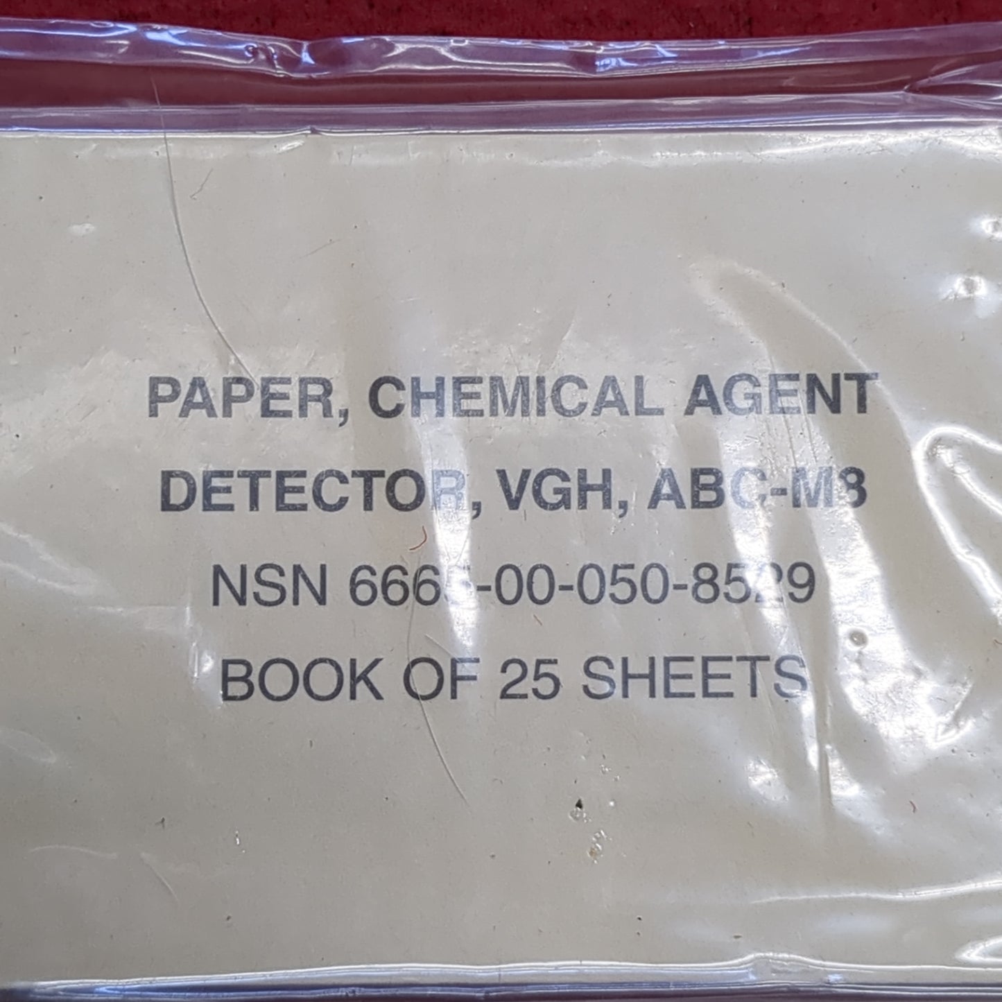 2 x Book of Chemical Agent Detector Paper VGH ABC M8 (12s32)