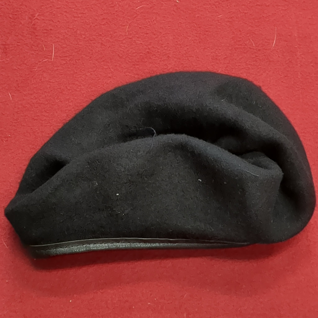 VINTAGE US Army Bancroft Military 6 7/8 Black Wool Beret Uniform