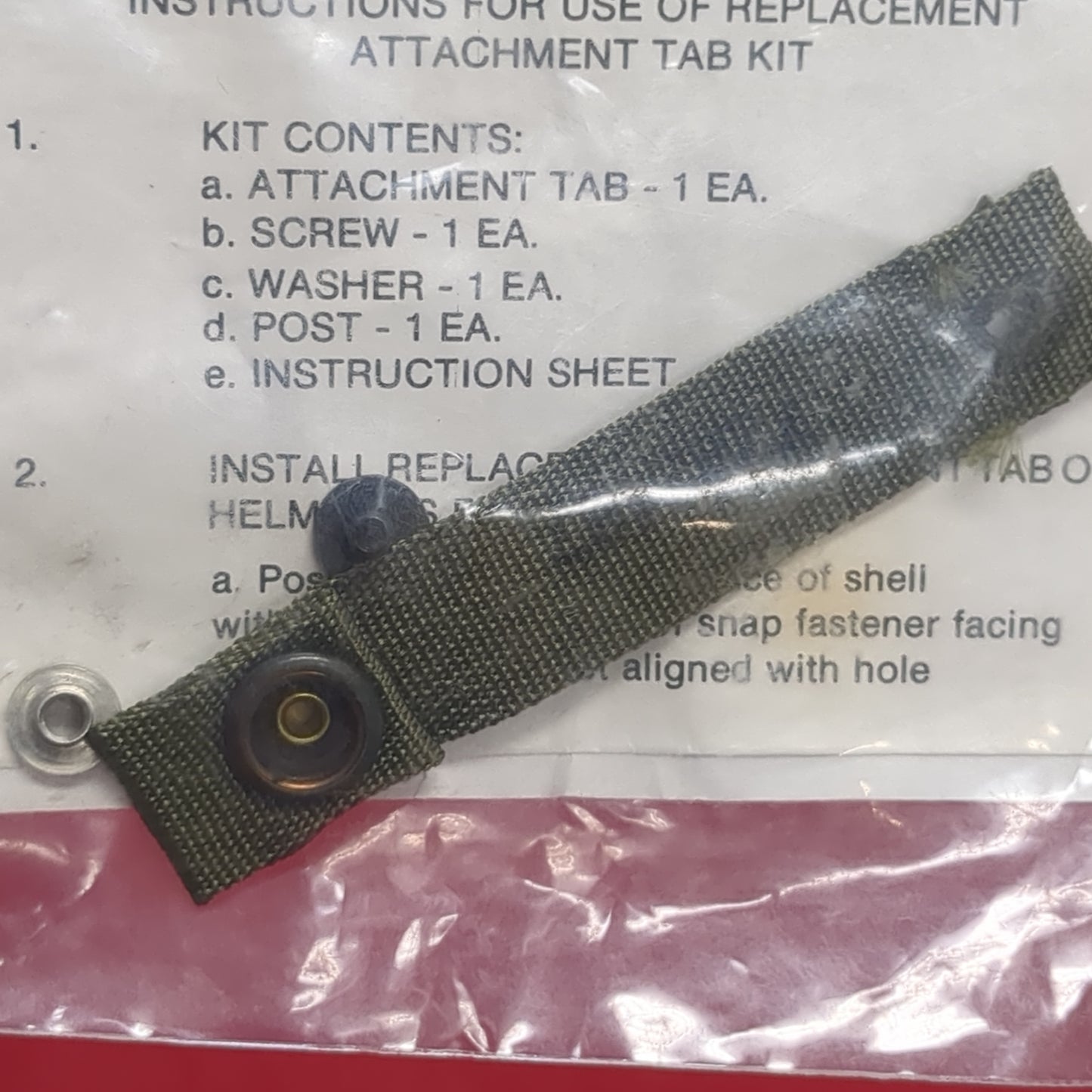 US Army Helmet Attachment Tab Kit 9049 (14s12)