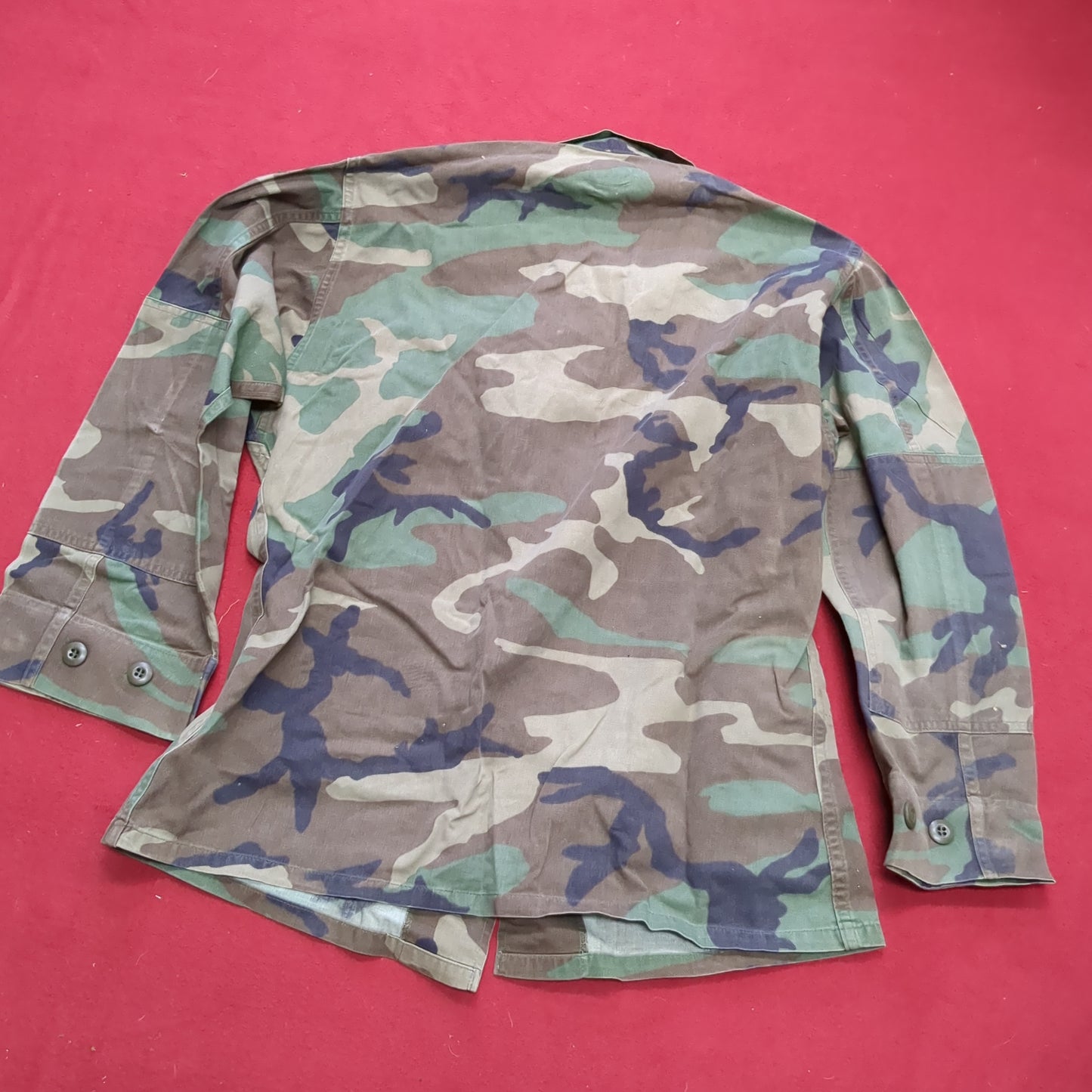 US Army Woodland Camo Coat Size Small X-Short (20s ac15-24)