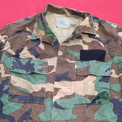 US Army Hot Weather Woodland Camo Coat Size Small Regular (20s ac15-27)