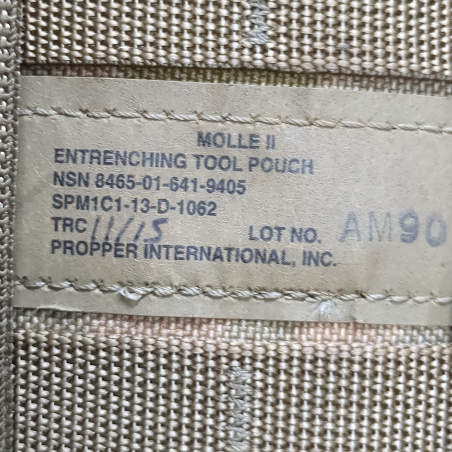 US Army E Tool Pouch "CIF DRMO" Stamped OCP Multicam Molle  (22s57)