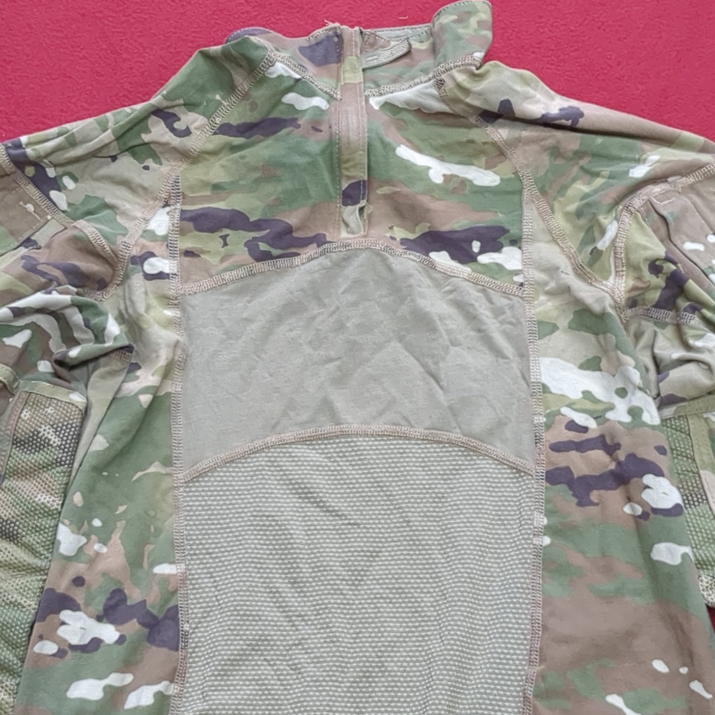 US Army Medium 1/4 Quarter Zip Type 2 Combat OCP Multicam FRAC Top Shirt (CSO- fa10-AUG228)