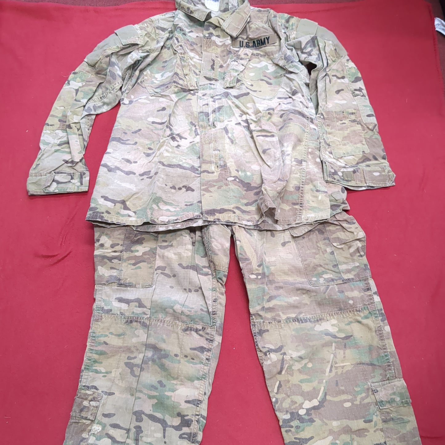 SET of US Army Medium Long FRAC Deployment Multicam Uniform Top Bottom (23s ac10-27)