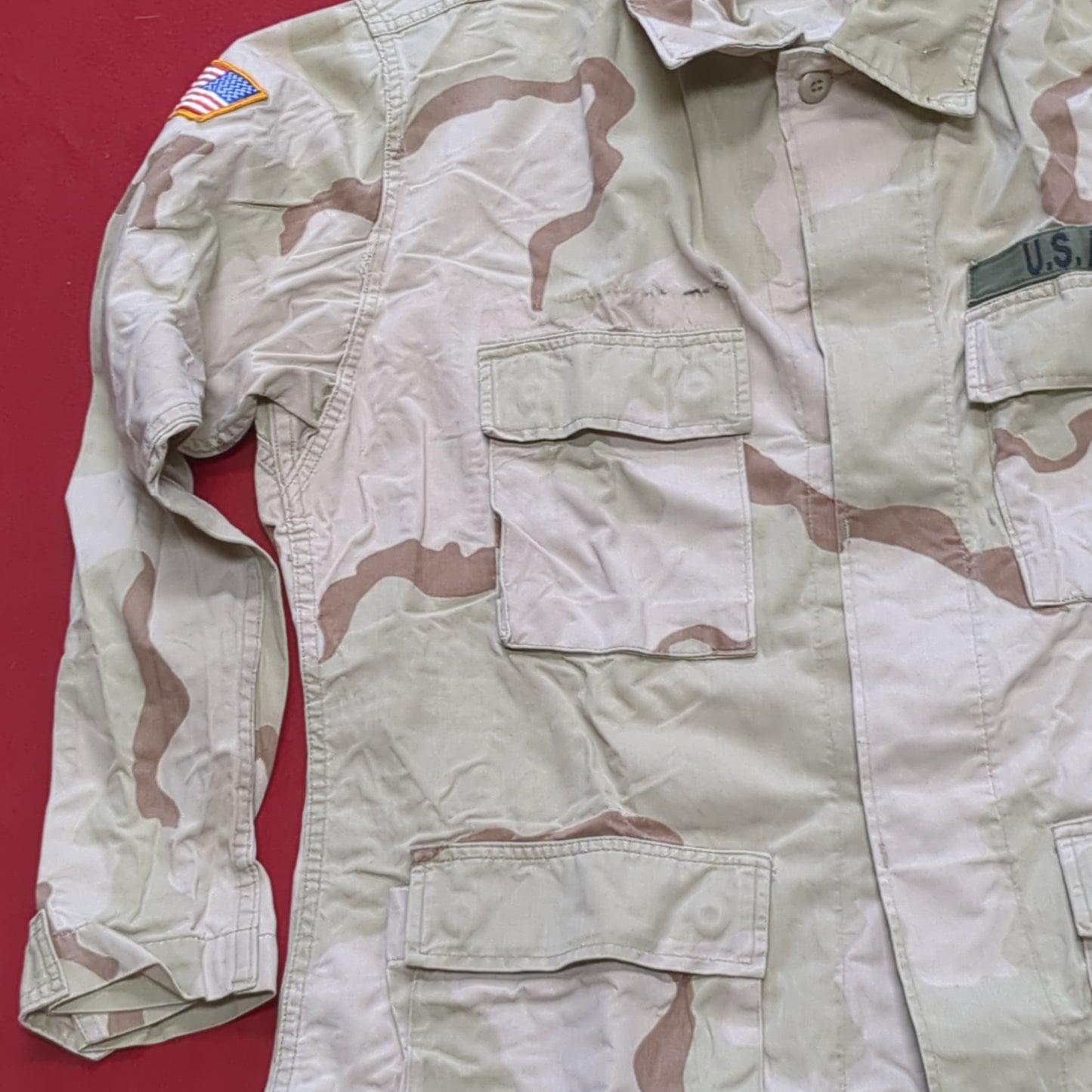 US Army DCU Desert Camo Blouse Size Medium Regular (38CR cb01-19)