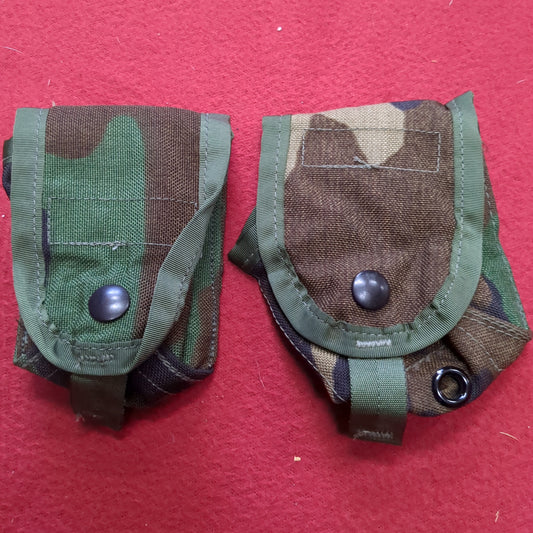 SET of 2 Woodland Hand Grenade Pouches Molle II (38CR44)