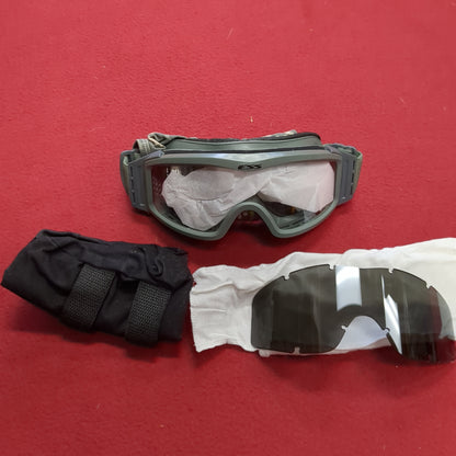 US Army US Army ESS Sand Wind Goggles Tanker Profile NVG Foliage Green Case Clear Dark Frame (30CR1)