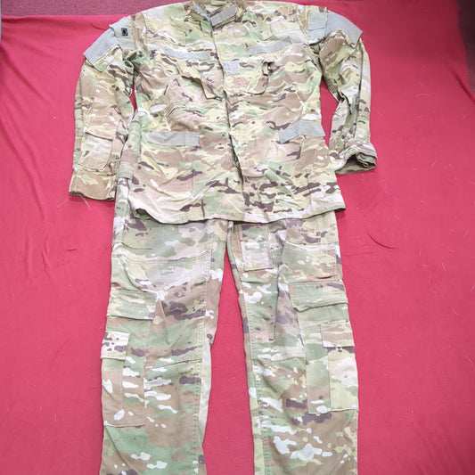 SET of US Army Flight SMALL REGULAR/SMALL SHORT Combat Aircrew Uniform Top Pants OCP Multicam Good Condition (29CR ocp2- fa18-4)