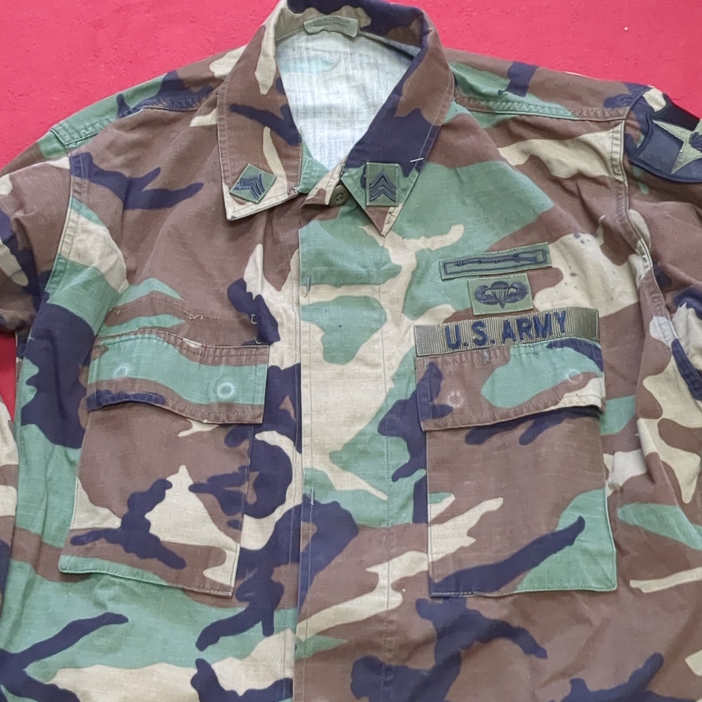 US Army US Army MEDIUM LONG Uniform Top BDU Woodland Pattern (10CR ca8-4)