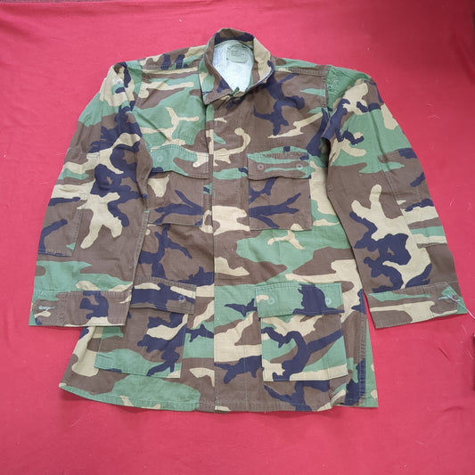 US Army MEDIUM LONG Uniform Top Warm Weather BDU Woodland Pattern (10CR ca8-10)