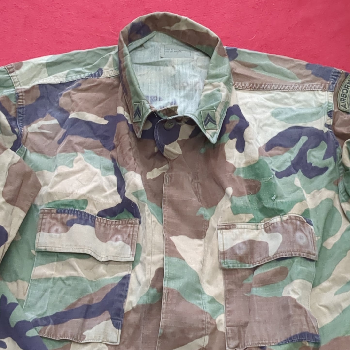 US Army LARGE LONG Uniform Top BDU Woodland Pattern (09CR cb5-3)