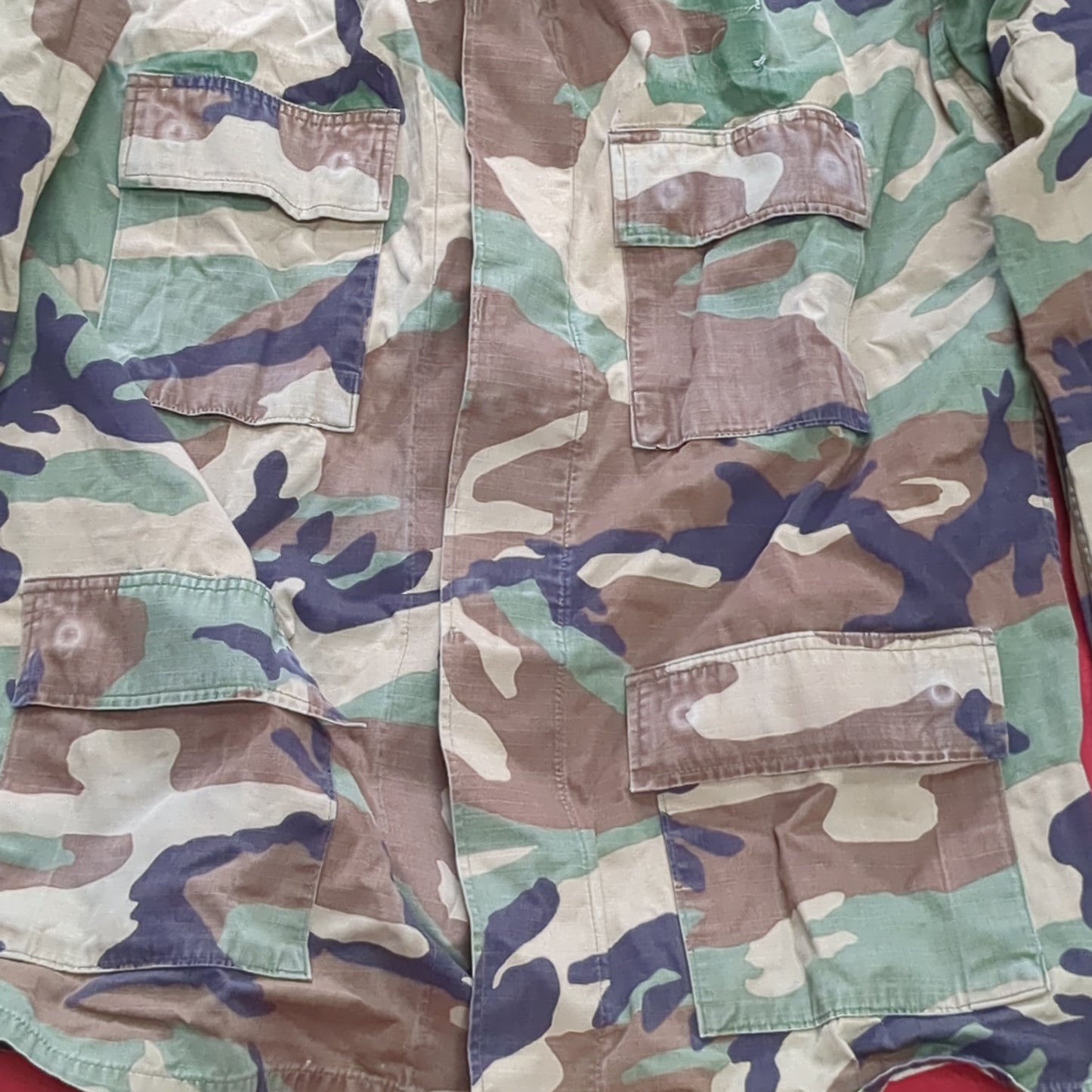 US Army LARGE LONG Uniform Top BDU Woodland Pattern (09CR cb5-3)