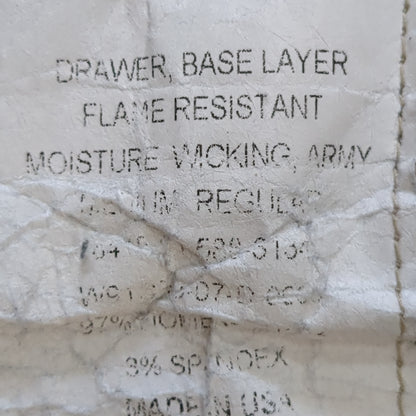 SET OF US Army Base Layer MEDIUM REGULAR Flame Resistant FRAC Moisture Wicking (10cc ca11-23)